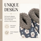 BICHON FRISE Dog Ladies Non-Skid Slippers Comfies Brand By E&S Pets