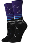 FALLING FOR YOU Ladies SHOOTING STARS Socks SOCK HARBOR Brand - Novelty Socks And Slippers