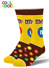 M&M’S Candy Unisex Socks COOL SOCKS Brand (CHOOSE SIZE) - Novelty Socks And Slippers