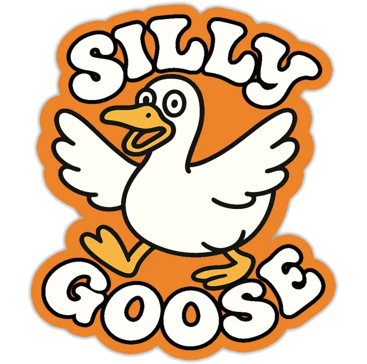 SILLY GOOSE Vinyl Sticker - Novelty Socks And Slippers