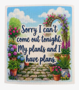 PLANT LOVER Set Of 3 Swedish Dishcloths ‘CRAZY PLANT LADY IS AN UGLY TERM, I PREFER BOTANICAL BITCH’
