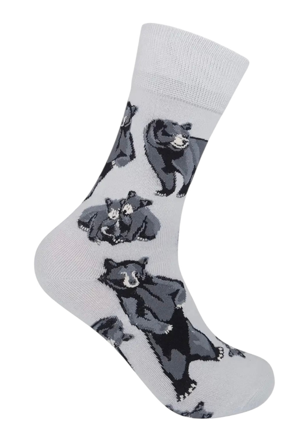 BLACK BEAR Adult Unisex Socks FUNATIC Brand Bears All Over - Novelty Socks And Slippers
