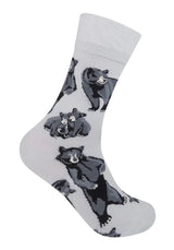 BLACK BEAR Adult Unisex Socks FUNATIC Brand Bears All Over - Novelty Socks And Slippers