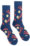 PARQUET Brand Men’s LOBSTER & LEMONS SOCKS - Novelty Socks for Less