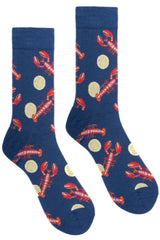 PARQUET Brand Men’s LOBSTER & LEMONS SOCKS - Novelty Socks for Less
