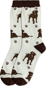 CHOCOLATE LABRADOR Dog Adult Unisex Socks By E&S Pets Choose Style