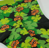 ST. PATRICKS DAY Unisex Kids SHAMROCKS Socks (Choose Size) By Sock Panda Brand - Novelty Socks And Slippers