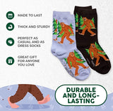 FOOZYS BRAND Ladies 2 Pair Of BIG FOOT SASQUATCH Socks - Novelty Socks for Less