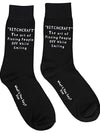 WHAT’D YOU SAY Brand Unisex ‘BITCHCRAFT THE ART OF PISSING PEOPLE OFF WHILE SMILING’ Socks - Novelty Socks And Slippers