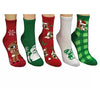 RUDOLPH THE RED NOSED REINDEER Ladies 5 Pair Of Socks SAM THE SNOWMAN - Novelty Socks And Slippers