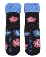 DISNEY LILO & STITCH LADIES SHERPA LINED GRIPPER BOTTOM SLIPPER SOCKS - Novelty Socks And Slippers