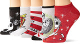 DISNEY THE NIGHTMARE BEFORE CHRISTMAS Ladies 5 Pair Of No Show Socks ‘HOW JOLLY OUR CHRISTMAS WILL BE’ - Novelty Socks for Less