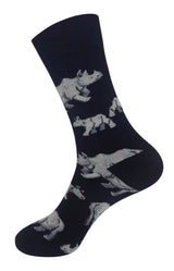 RHINOCEROS Adult Unisex Socks FUNATIC Brand - Novelty Socks And Slippers