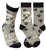 PRIMITIVES BY KATHY Unisex I LOVE MY POODLE' Socks - Novelty Socks for Less