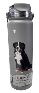 Dog & Cat Stainless Steel 24 Oz. Water Bottle By E&S Pets (Choose Breed) - Novelty Socks And Slippers