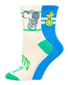 PEANUTS Ladies 2 Pair Of Racquet Club Socks SNOOPY & WOODSTOCK