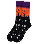 Halloween Men's Crew Socks Parquet Brand (CHOOSE FROM 15+ STYLES)