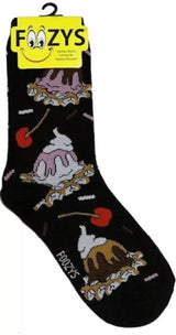 FOOZYS Brand Ladies ICE CREAM SUNDAE Socks - Novelty Socks And Slippers