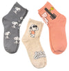 PEANUTS Ladies 3 Pair Of SNOOPY Crew Socks Joe Cool ‘Feelin’ Groovy’