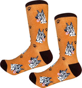 HARLEQUIN GREAT DANE Dog Adult Unisex Socks SOCK DADDY Brand By E&S Pets - Novelty Socks And Slippers