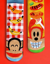 JULIUS The Monkey & BOB The Dog Unisex MISMATCHED GRIPPER BOTTOM SOCKS PALS SOCKS Brand (CHOOSE SIZE) BY PAUL FRANK