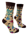 FIRST THE COFFEE THEN THE THINGS Ladies Socks FABDAZ Brand