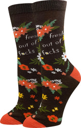 SOCK HARBOR Brand Ladies FRESH OUT OF F*CKS Socks - Novelty Socks And Slippers