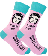FUNATIC Brand Unisex WRINKLE FREE RESTING BITCH FACE KEEPS ME PRETTY Socks - Novelty Socks And Slippers