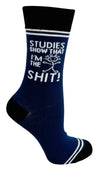 HEY NOW Brand By Fabdaz Unisex STUDIES SHOW THAT I'M THE SHIT Socks - Novelty Socks And Slippers
