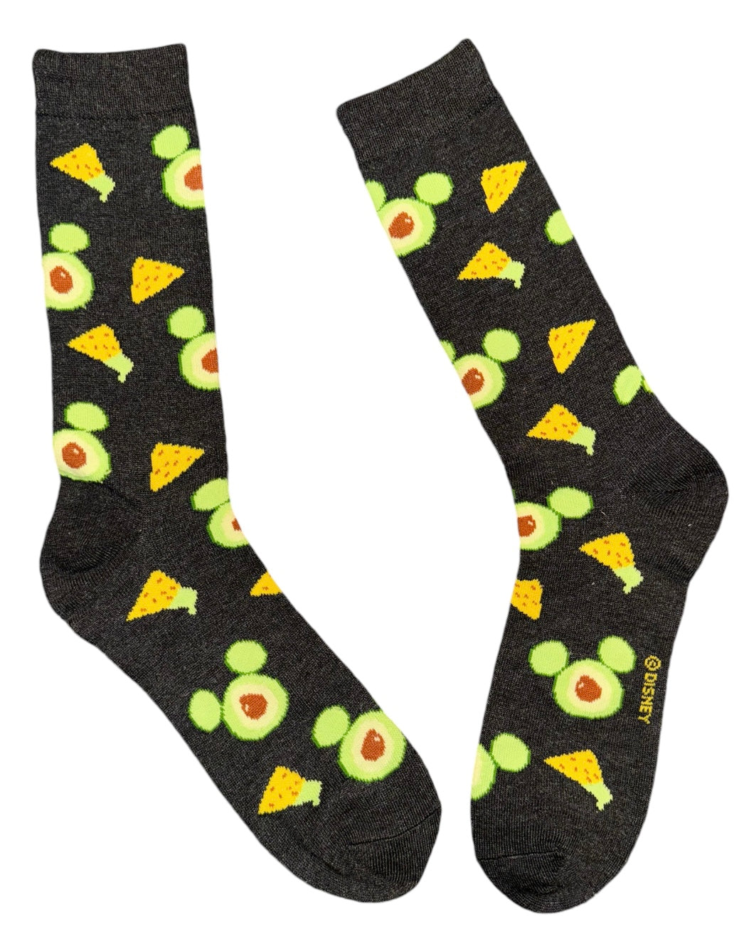 DISNEY Men’s AVOCADO MICKEY MOUSE Socks CHIPS & GUAC - Novelty Socks And Slippers