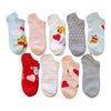 DISNEY WINNIE THE POOH Ladies 9 Pair Of VALENTINES DAY Low Show Socks - Novelty Socks And Slippers