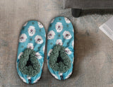 COMFIES BRAND Ladies POODLE DOG (WHITE) Non-Skid Slippers - Novelty Socks And Slippers