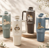 Dog & Cat Stainless Steel Ultimate 40 Oz. Tumbler Hot & Cold Travel Mug By E&S Pets (Choose Breed)