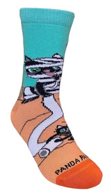 BAD CAT MUMMY Unisex Kids Halloween Socks (Choose Size) - Novelty Socks And Slippers