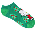 SANRIO HELLO KITTY Ladies Christmas 3 Pair Of No Show Socks - Novelty Socks And Slippers