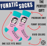 FUNATIC Brand Unisex WRINKLE FREE RESTING BITCH FACE KEEPS ME PRETTY Socks - Novelty Socks And Slippers