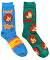 CHUCKY The Movie Unisex 2 Pair Of Socks ODD SOX Brand - Novelty Socks And Slippers