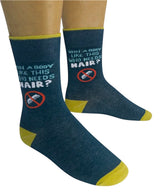 WITH A BODY LIKE THIS WHO NEEDS HAIR Adult Unisex Socks FUNATIC Brand - Novelty Socks And Slippers