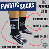 FUNATIC Brand Unisex ‘GO AWAY I’M GAMING’ Socks With HEADPHONES - Novelty Socks And Slippers