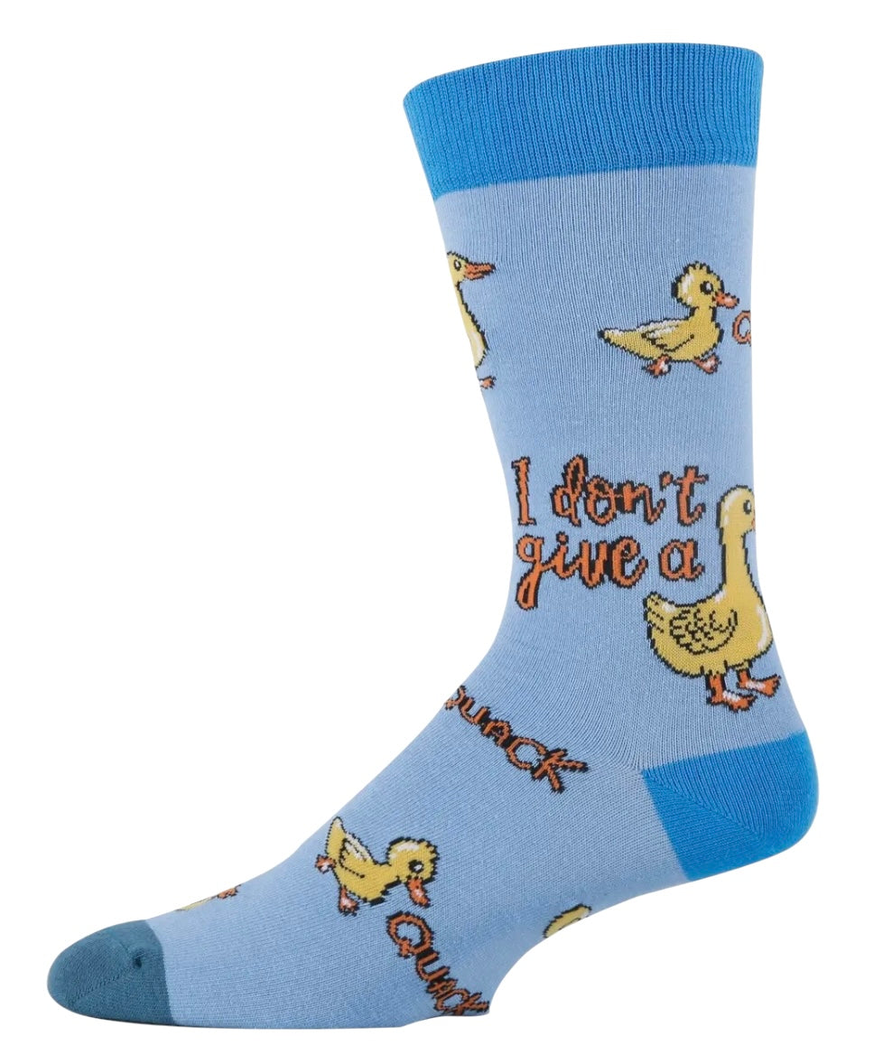 I DON’T GIVE A QUACK Men’s Yellow Duck Socks Oooh Yeah Brand - Novelty Socks And Slippers