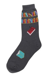 STACKS OF BOOKS Ladies LIBRARIAN Socks FOOT TRAFFIC Brand - Novelty Socks And Slippers