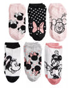 DISNEY Ladies 6 Pair Of MINNIE MOUSE No Show Socks - Novelty Socks And Slippers