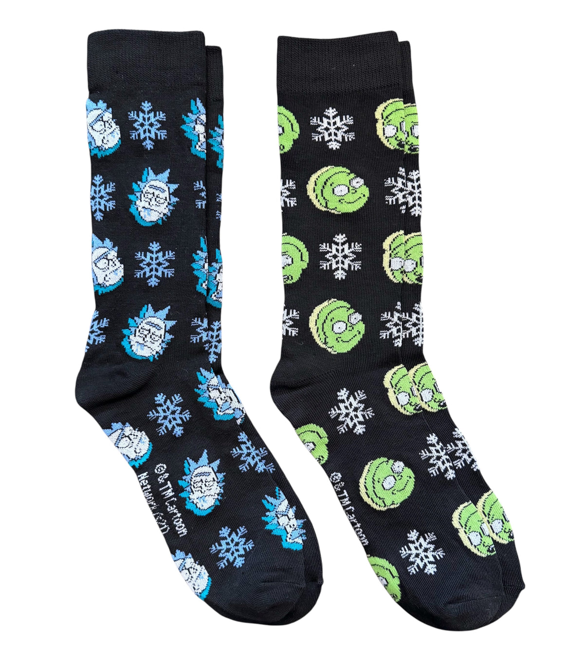 RICK & MORTY Men’s 2 Pair Of Christmas Socks Adult Swim - Novelty Socks And Slippers