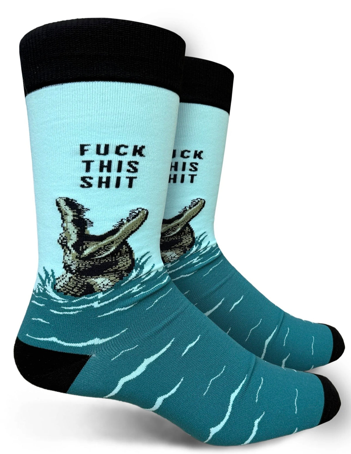 FUCK THIS SHIT Men’s Alligator Socks GROOVY THINGS Brand