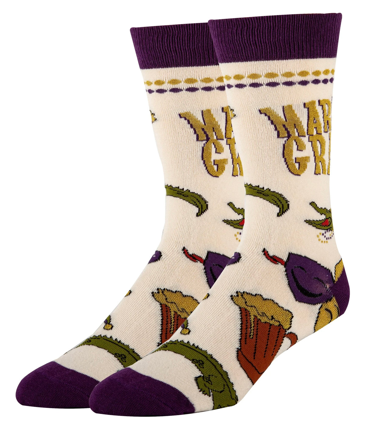 OOOH YEAH Brand Men’s MARDI GRAS Socks - Novelty Socks And Slippers