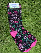 GROOVY THINGS Brand Ladies FUCK AROUND & FIND OUT’ Socks - Novelty Socks And Slippers