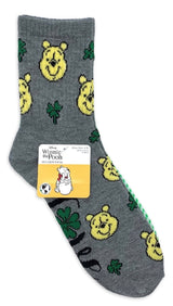 DISNEY WINNIE THE POOH Ladies 2 Pair of ST. PATRICKS DAY Socks With PIGLET - Novelty Socks And Slippers