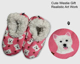 WESTIE Dog Ladies Non-Slip Slippers COMFIES BRAND By E&S Pets - Novelty Socks And Slippers