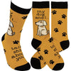 MY DOG & I TALK SHIT ABOUT YOU Adult Unisex Socks PRIMITIVES BY KATHY
