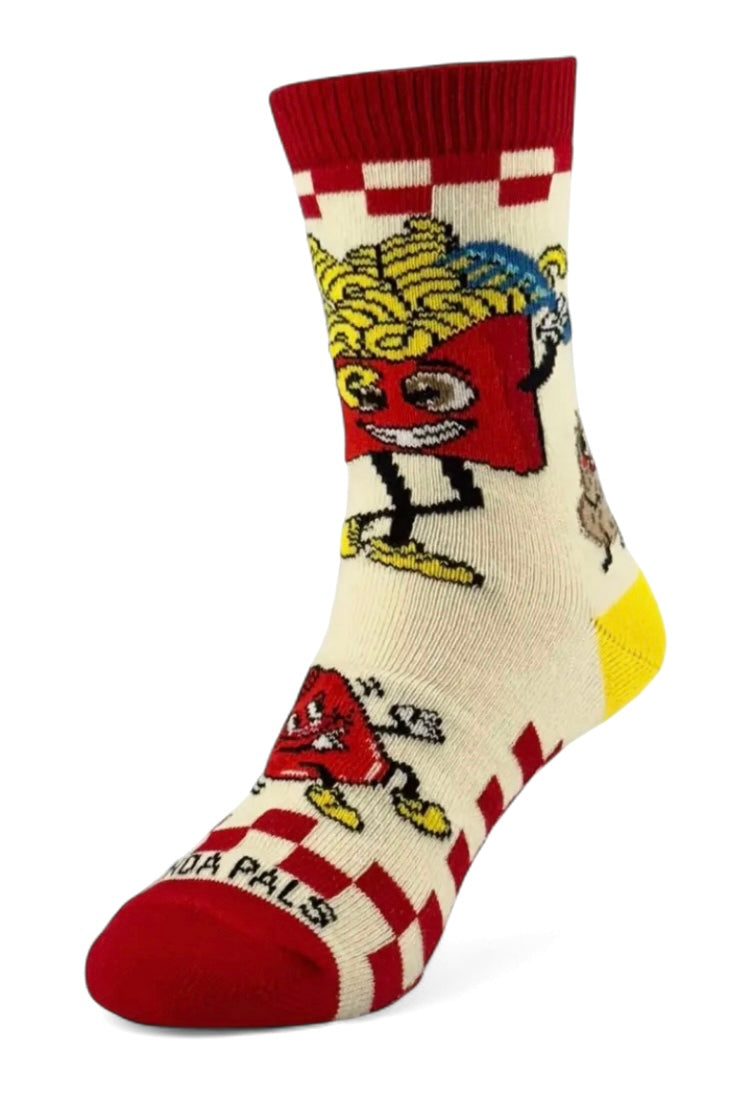 FRENCH FRIES Kids Unisex Socks (Choose Size) Sock Panda Brand - Novelty Socks And Slippers